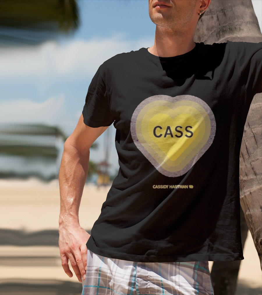 Cassidy Hartman Heartbeat Cass Heart Yellow Heart Pattern T-Shirt