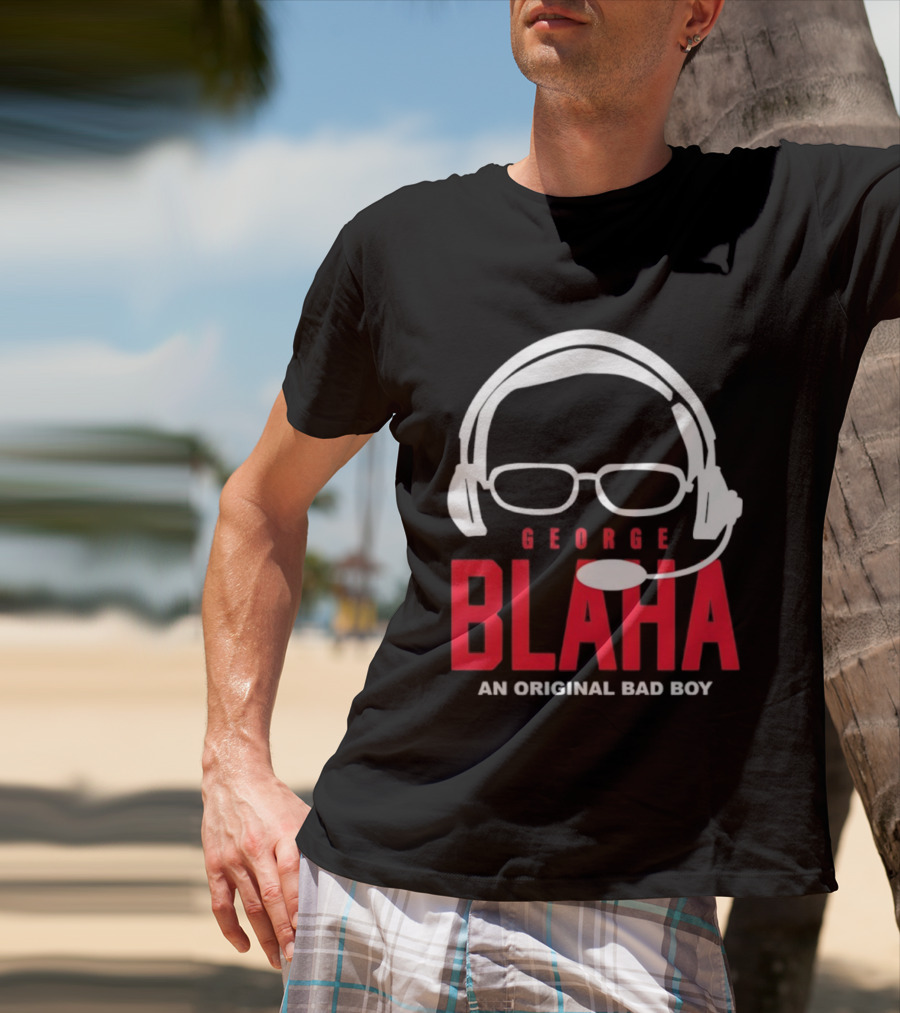 George Blaha Headset Glasses An Original Bad Boy Sports Writer T-Shirt