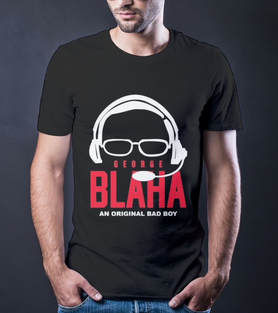 George Blaha Headset Glasses An Original Bad Boy Sports Writer T-Shirt