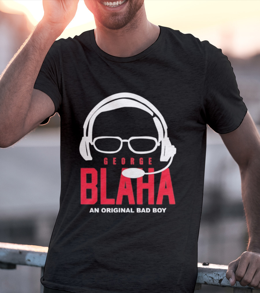 George Blaha Headset Glasses An Original Bad Boy Sports Writer T-Shirt