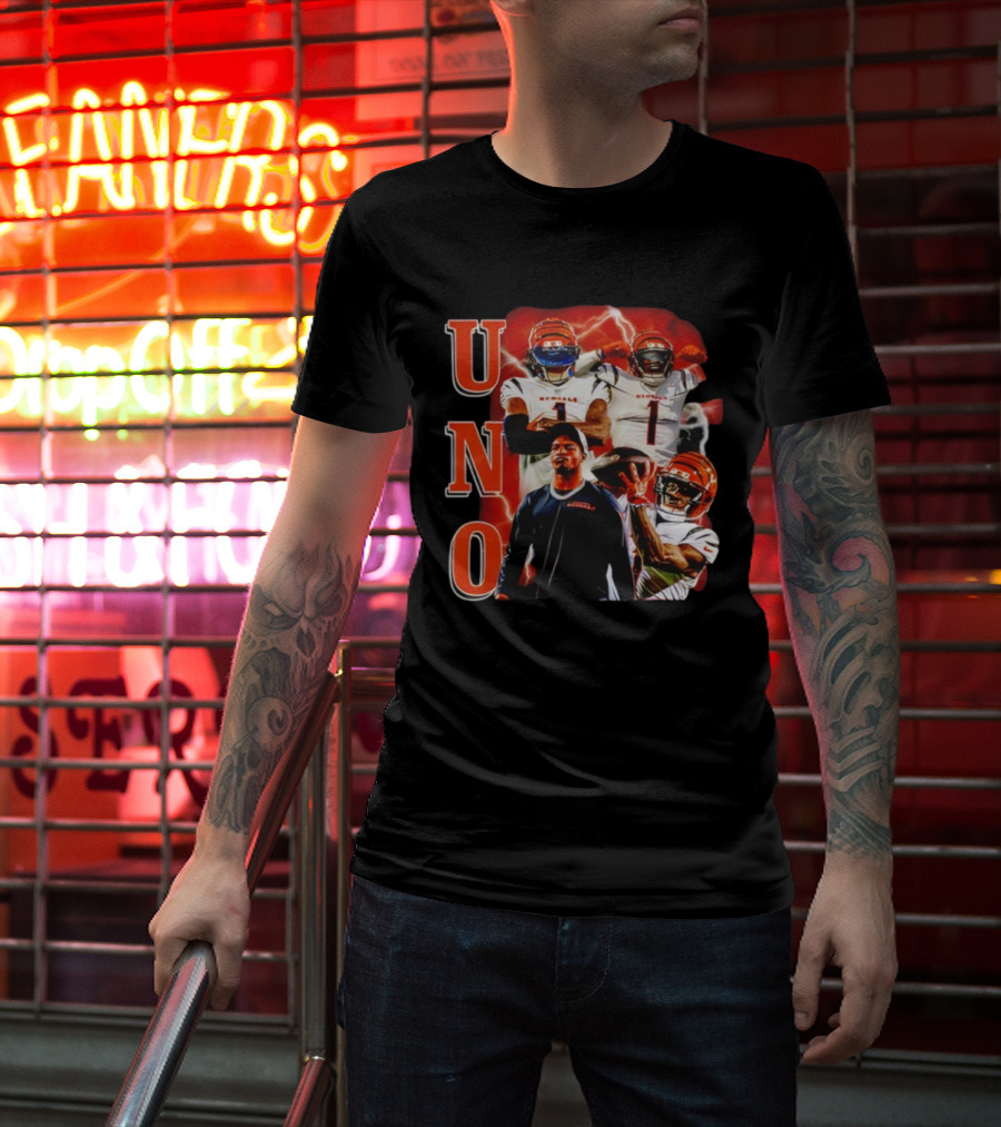 UNO Ja’Marr Chase Bengals Retro Vintage Style T-Shirt