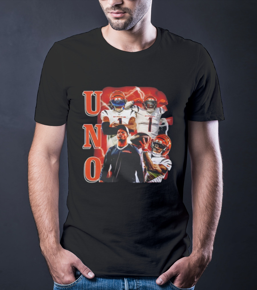 UNO Ja’Marr Chase Bengals Retro Vintage Style T-Shirt