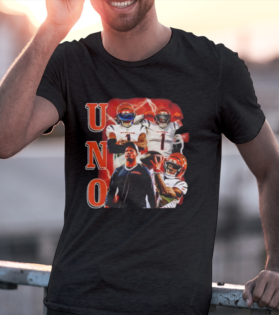 UNO Ja’Marr Chase Bengals Retro Vintage Style T-Shirt