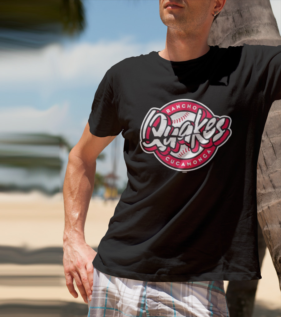 Rancho Cucamonga Quakes Baseball Team Quakes Logo T-Shirt