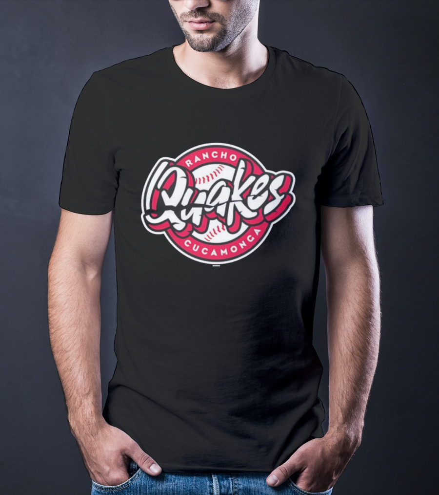 Rancho Cucamonga Quakes Baseball Team Quakes Logo T-Shirt