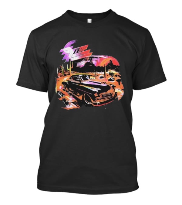 ZZ Top Eliminator Vintage Hot Rod Desert Scene T-Shirt