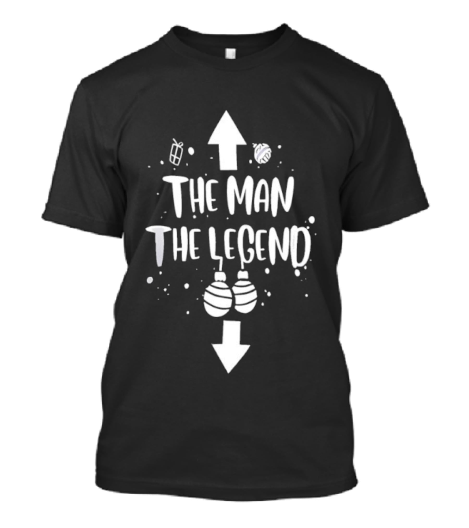 The Man The Legend Christmas Arrows Holiday Theme T-Shirt