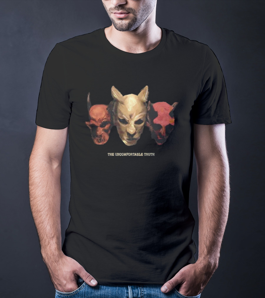 The Uncomfortable Truth Ransom Williams Demon Mask Trio T-Shirt