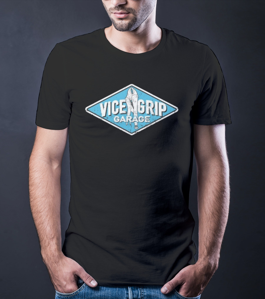 Vice Grip Garage Blue Sign Wrench Vintage Style T-Shirt