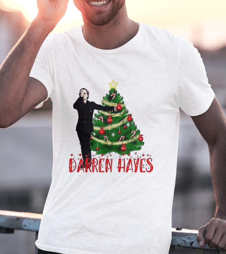 Darren Hayes Christmas Tree Candy Cane Star Holiday T-Shirt
