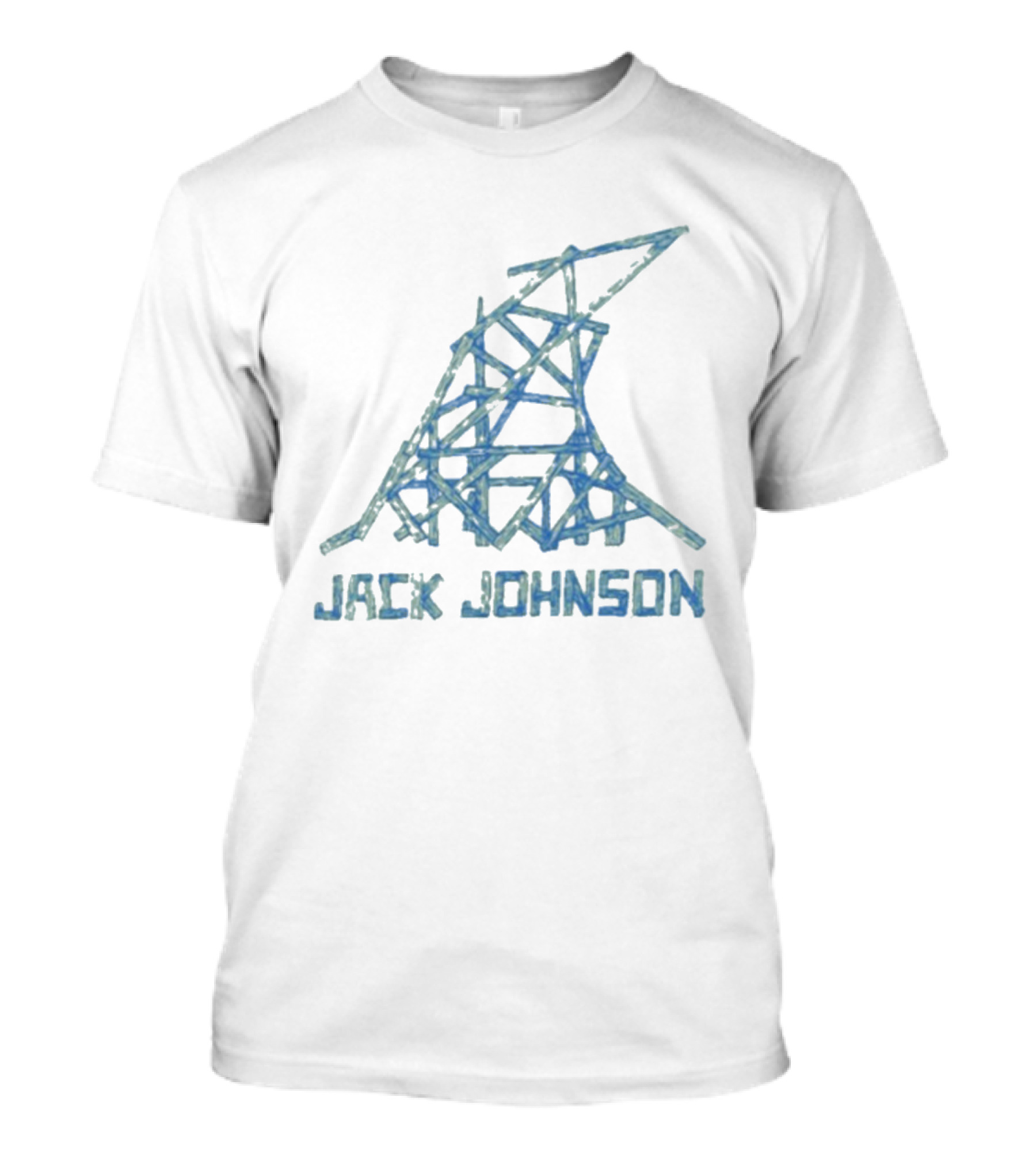 Jack Johnson Wave Geometric Abstract Lines T-Shirt