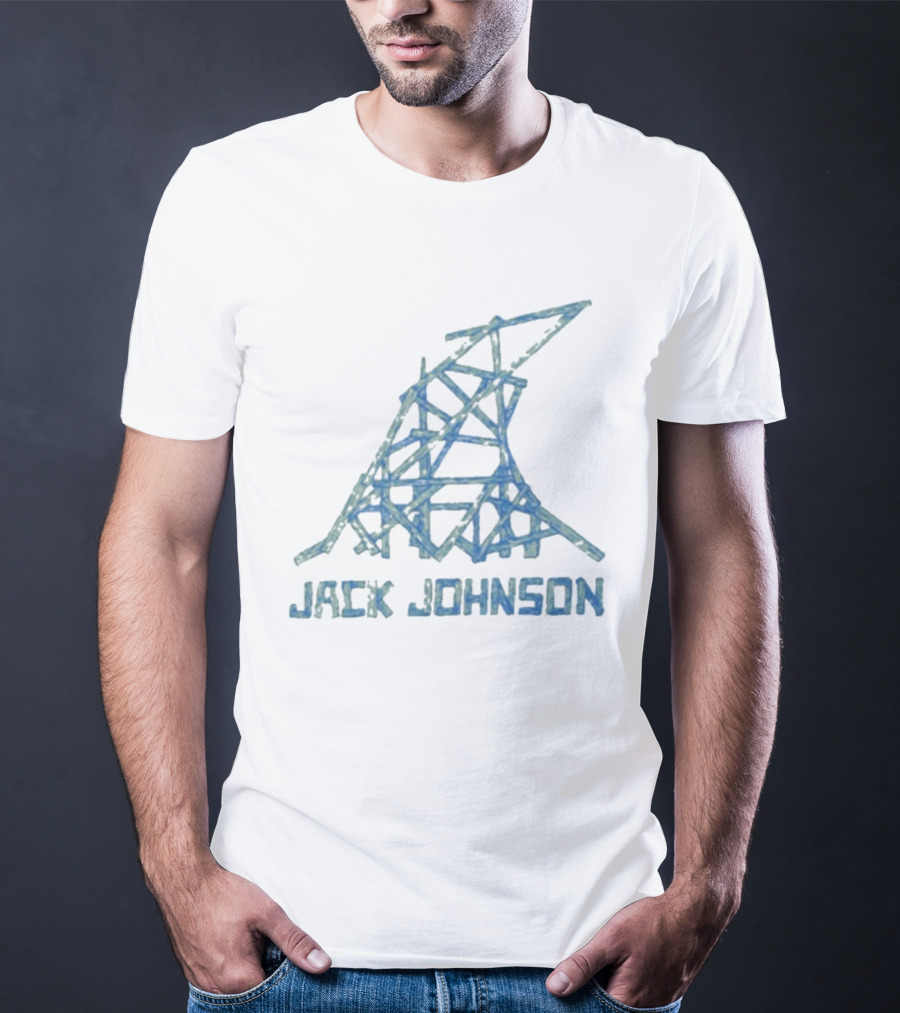 Jack Johnson Wave Geometric Abstract Lines T-Shirt