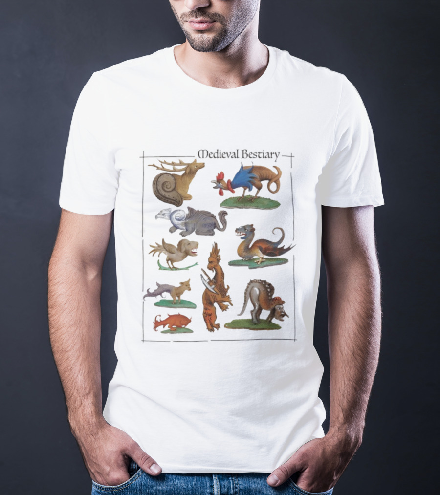Medieval Bestiary Mythical Creatures Compilation T-Shirt