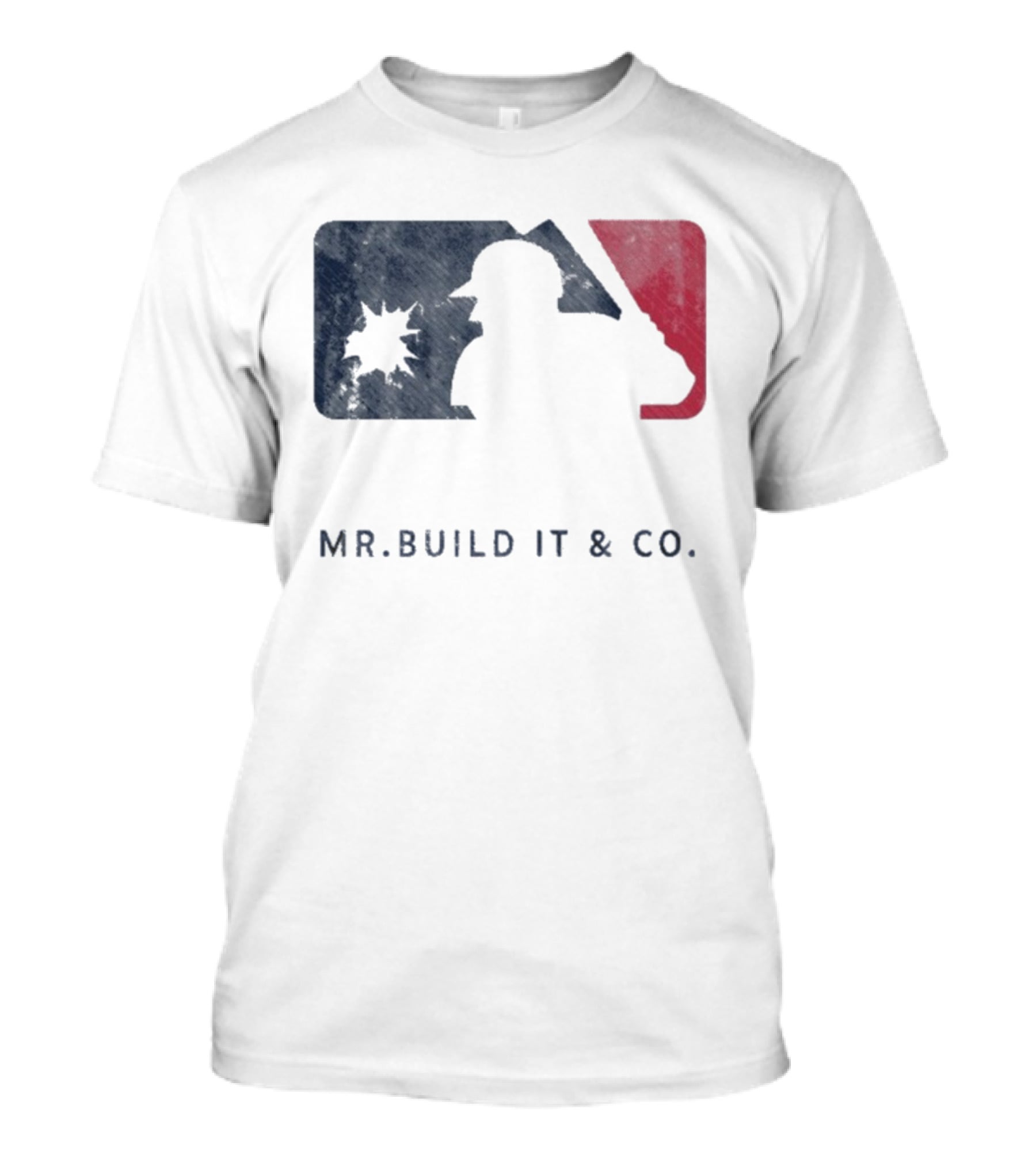Mr Build It Wrecking Day MLB Bulldozer Silhouette T-Shirt