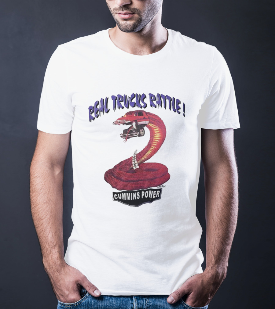 Real Trucks Rattle Cummins Power Snake Engine T-Shirt