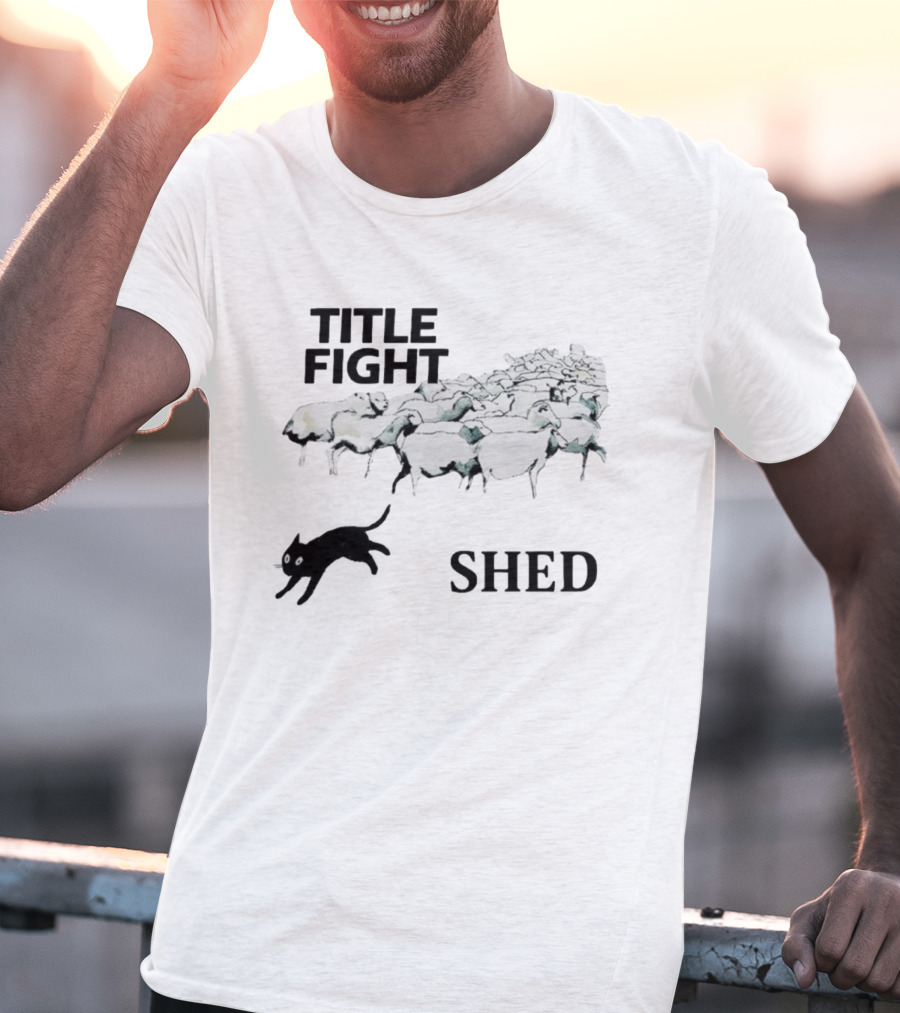 Title Fight Shed Sheep And Cat Imagery T-Shirt