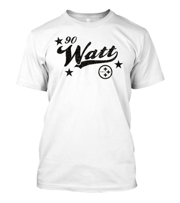 TJ Watt 90 Pittsburgh Steelers Name Glitter Stars T-Shirt