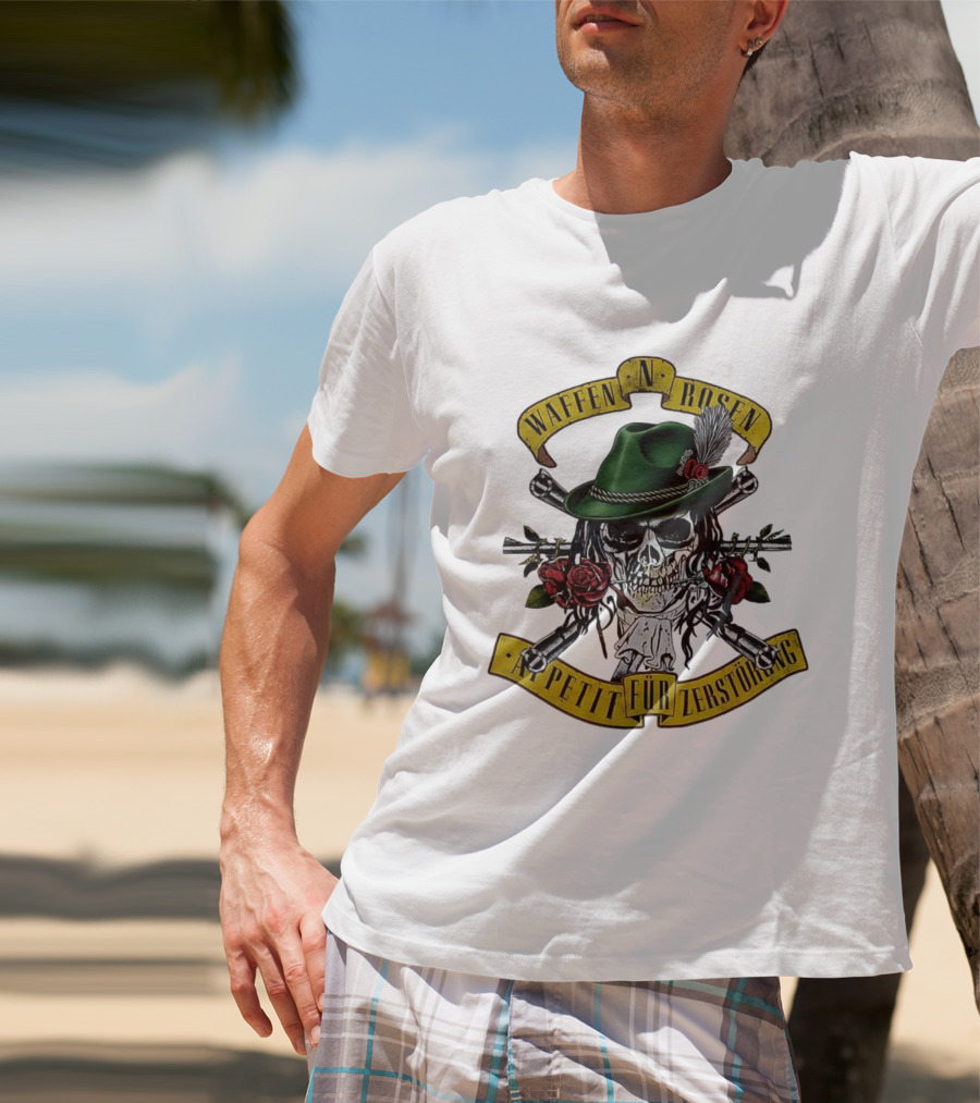 Waffen N Rosen Appetite Für Zerstörung Skull Roses T-Shirt