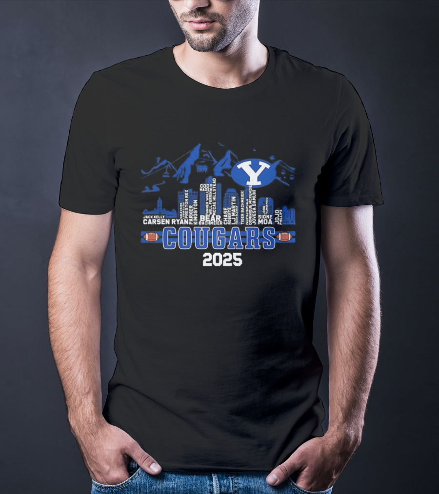 BYU Cougars Football 2025 City Skyline T-Shirt