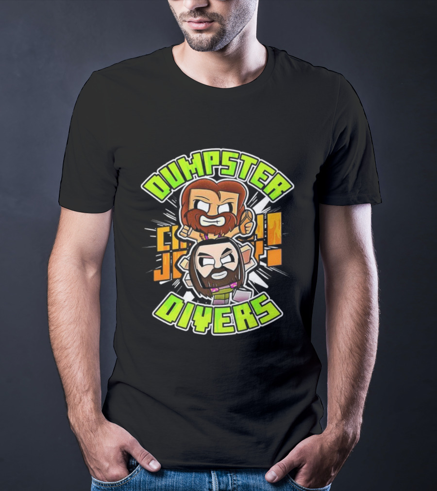 Dumpster Divers Cartoon Characters Fun Expression T-Shirt