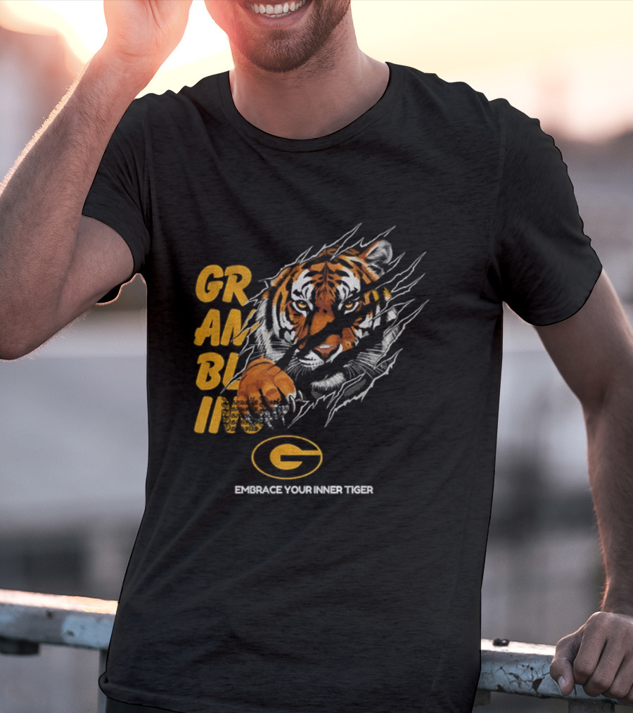 Grambling State Tigers Embrace Your Inner Tiger Fierce Mascot Roar T-Shirt