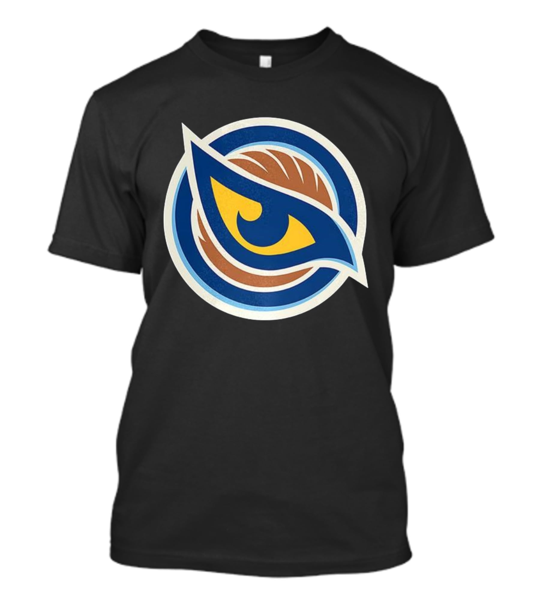 Mackie Samoskevich PWHL Vancouver Goldeneyes Blue Yellow Brown Emblem T-Shirt
