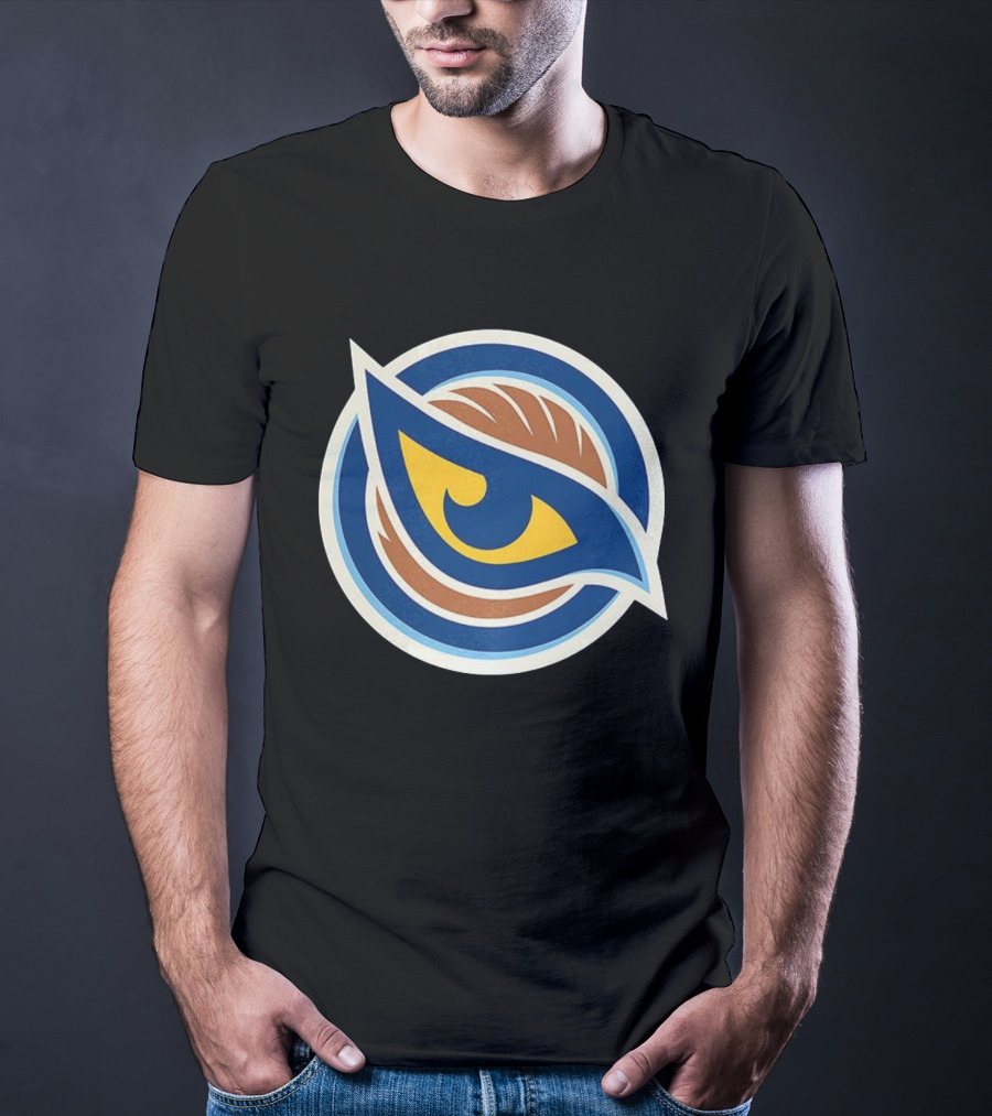 Mackie Samoskevich PWHL Vancouver Goldeneyes Blue Yellow Brown Emblem T-Shirt