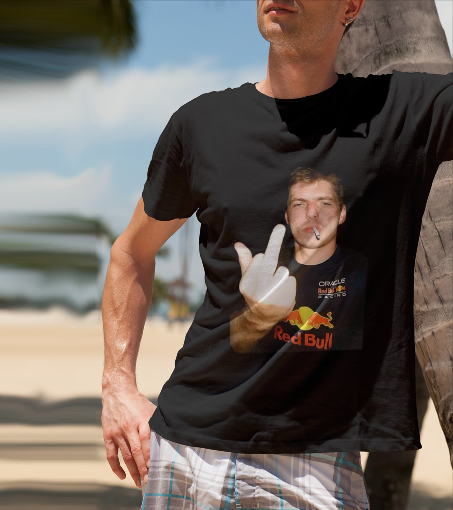 Max Oracle Red Bull Racing F1 Middle Finger Meme Cigarette T-Shirt