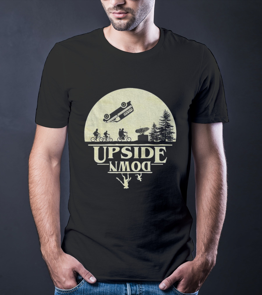 Stranger Things Upside Down Bicycle Adventure Mens Nerd Retro Vintage Style T-Shirt