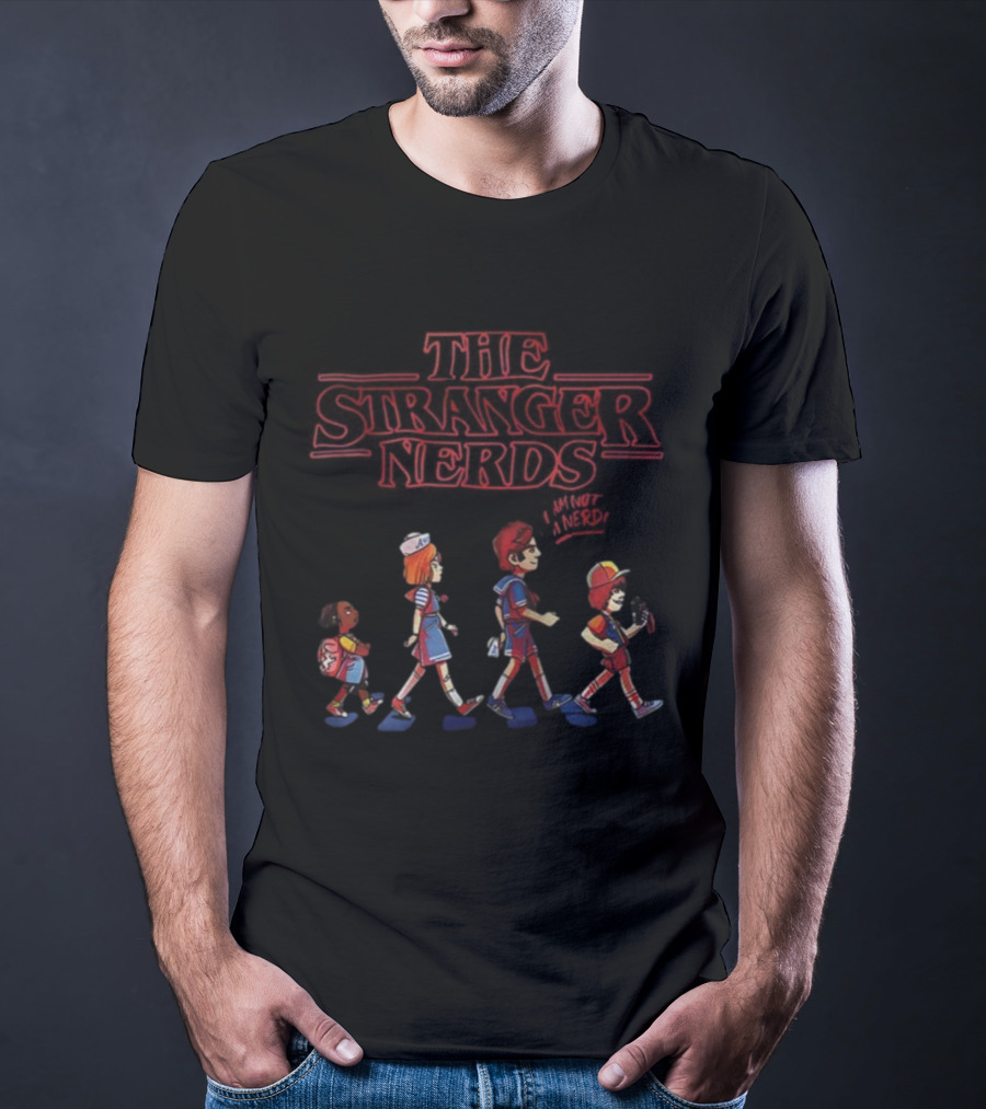 Stranger Nerds Cartoon Kids Walking Parody T-Shirt