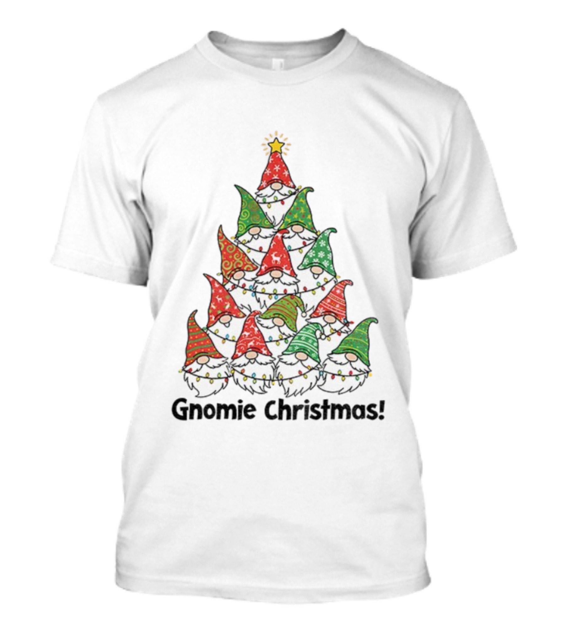 Gnome Christmas Tree Dear Santa I Tried To Be Good Merry Xmas T-Shirt