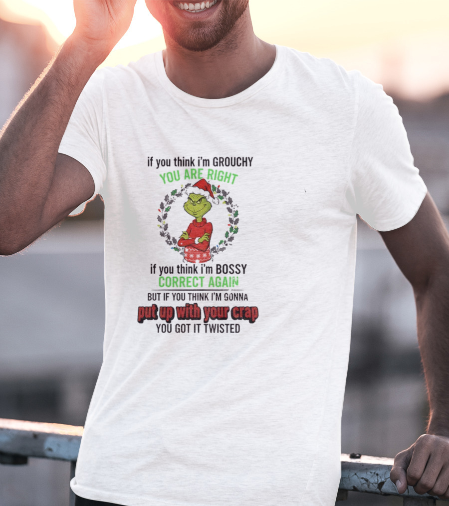 Grinch You Are Right Correct Again Twisted Christmas Grouchy Bossy T-Shirt