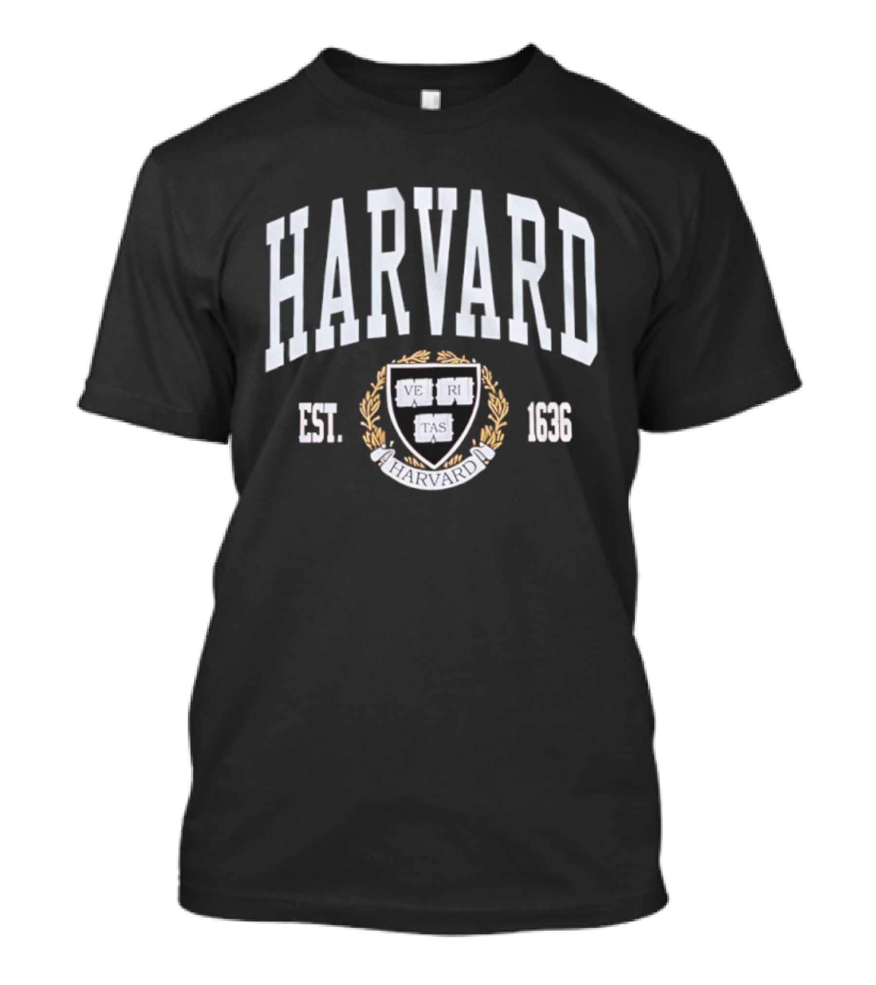 Harvard University Veritas Crest Est 1636 T-Shirt