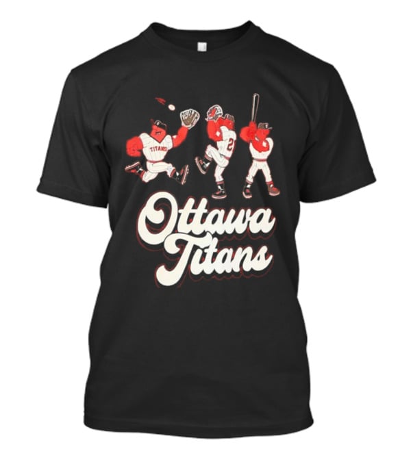 Ottawa Titans Mascot Players Baseball Team Vintage Aesthetic T-Shirt