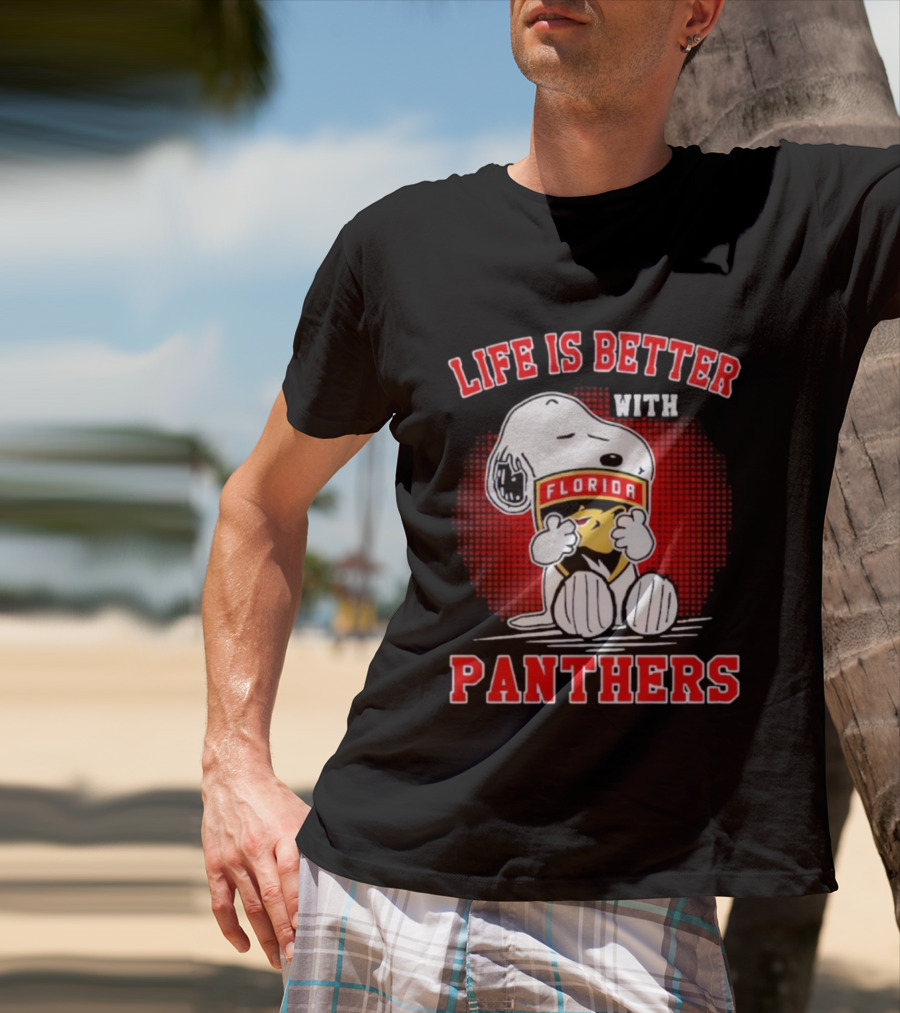 Snoopy Life Is Better With Florida Panthers T-Shirt