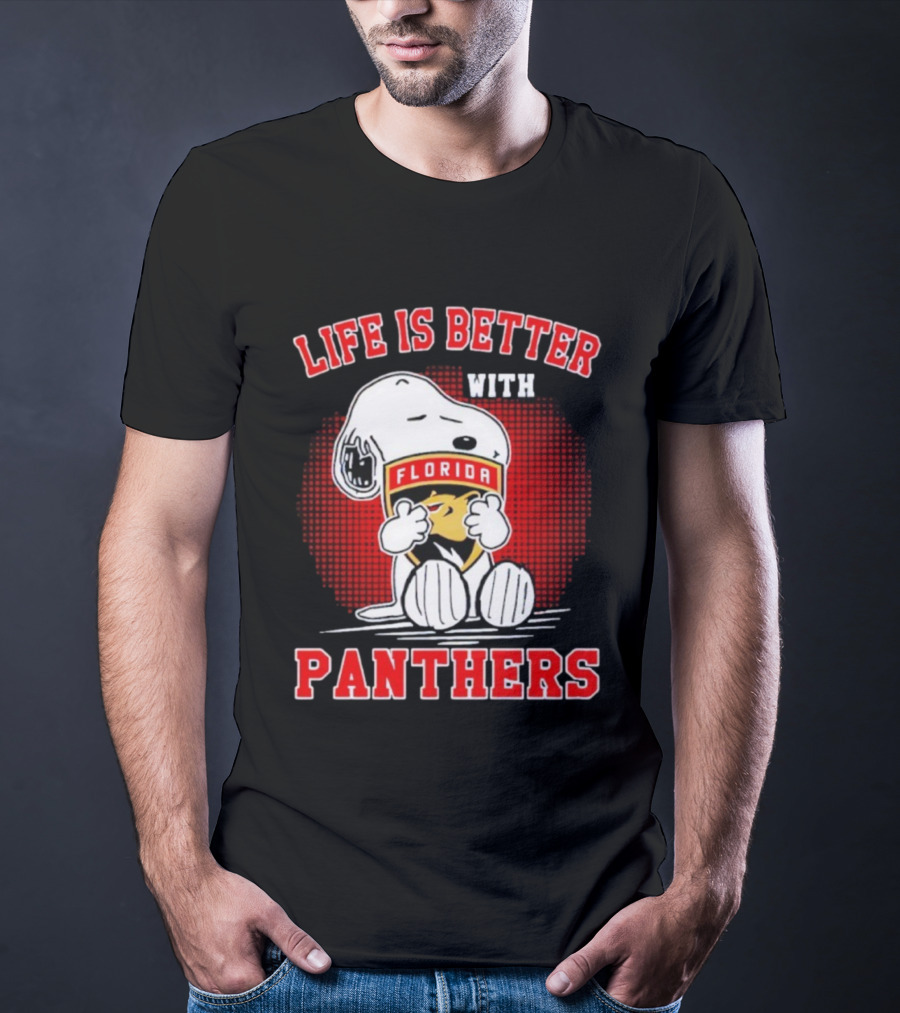 Snoopy Life Is Better With Florida Panthers T-Shirt