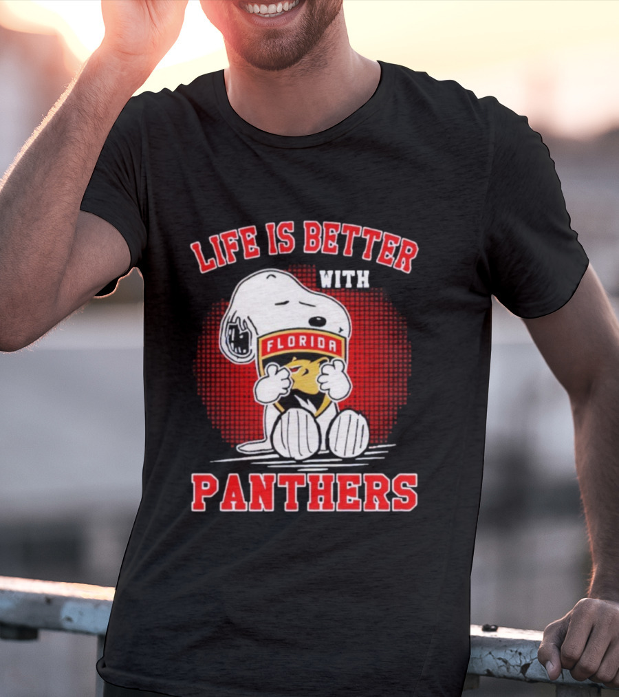 Snoopy Life Is Better With Florida Panthers T-Shirt