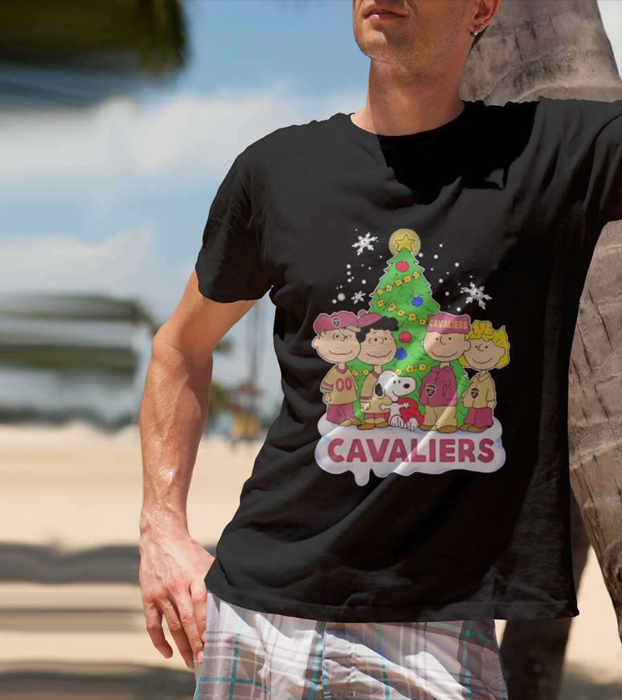Peanuts Cavaliers Christmas Tree Snoopy And Friends T-Shirt