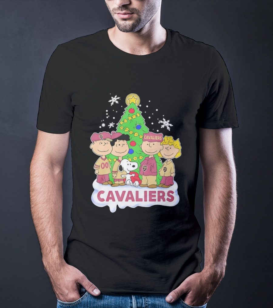 Peanuts Cavaliers Christmas Tree Snoopy And Friends T-Shirt