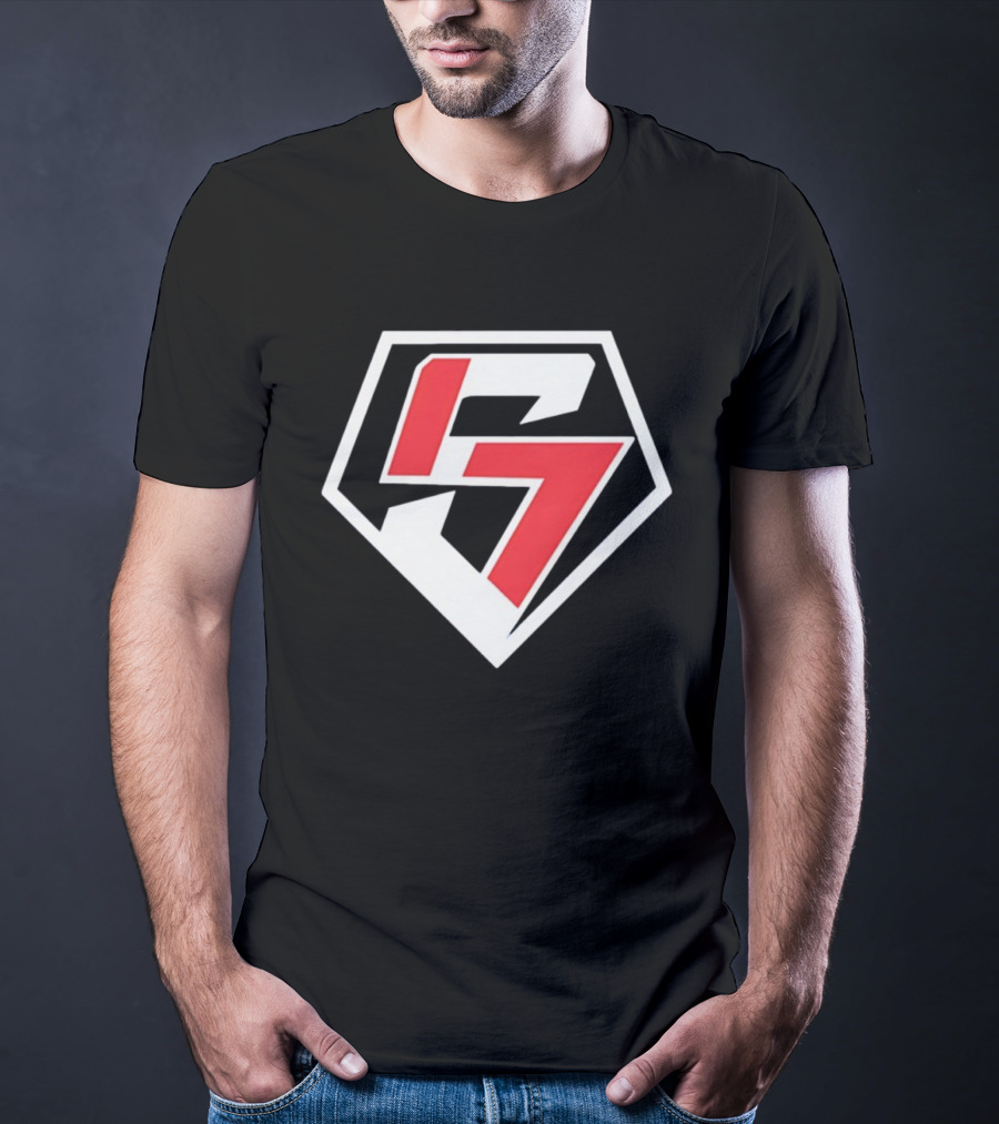 Super Sho Player LA Baseball Collection Red Hexagon Emblem T-Shirt