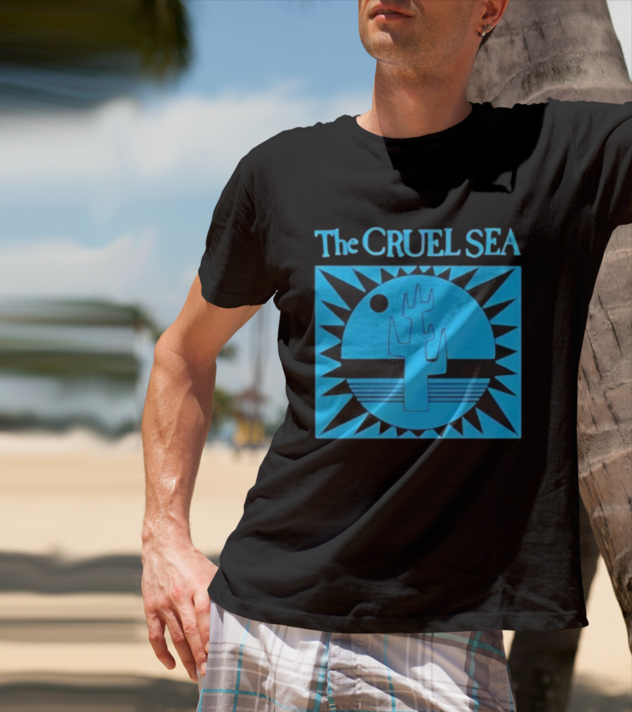 The Cruel Sea Blue Cactus Sun And Moon Icon T-Shirt