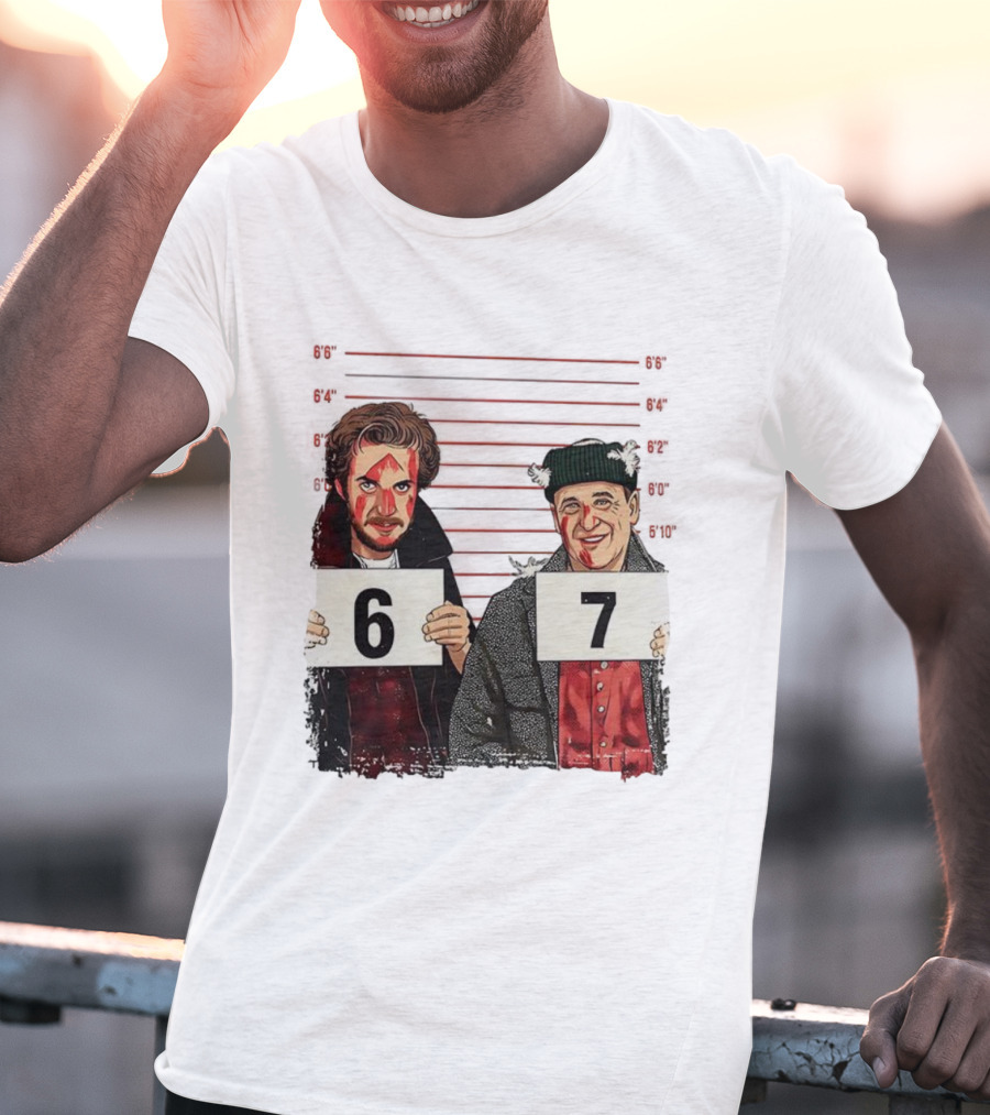 Harry And Marv Home Alone Shot 6 7 Meme T-Shirt