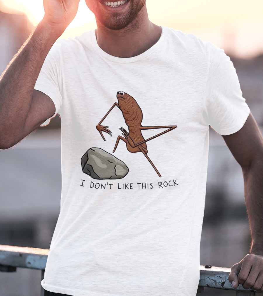 Marcus The Worm I Don’t Like This Rock Cartoon Bug Creature T-Shirt