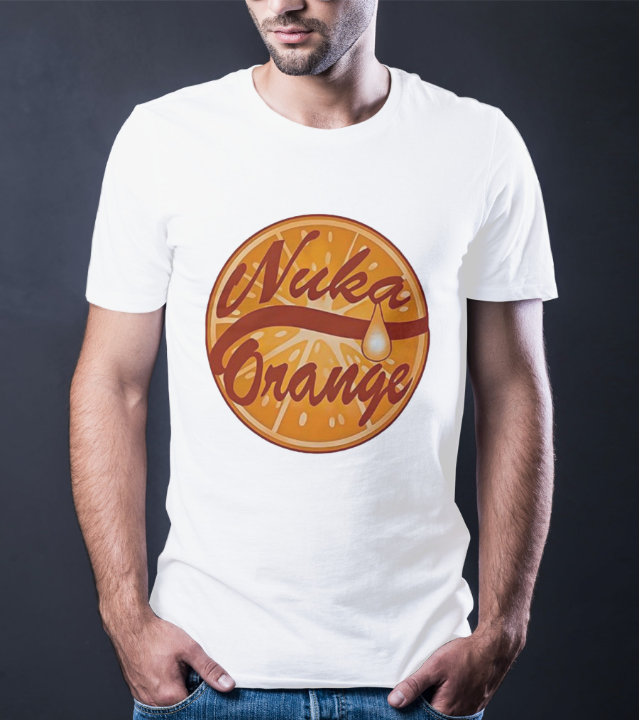 Nuka Orange Vintage Juice Cap Fallout Style Retro Design T-Shirt
