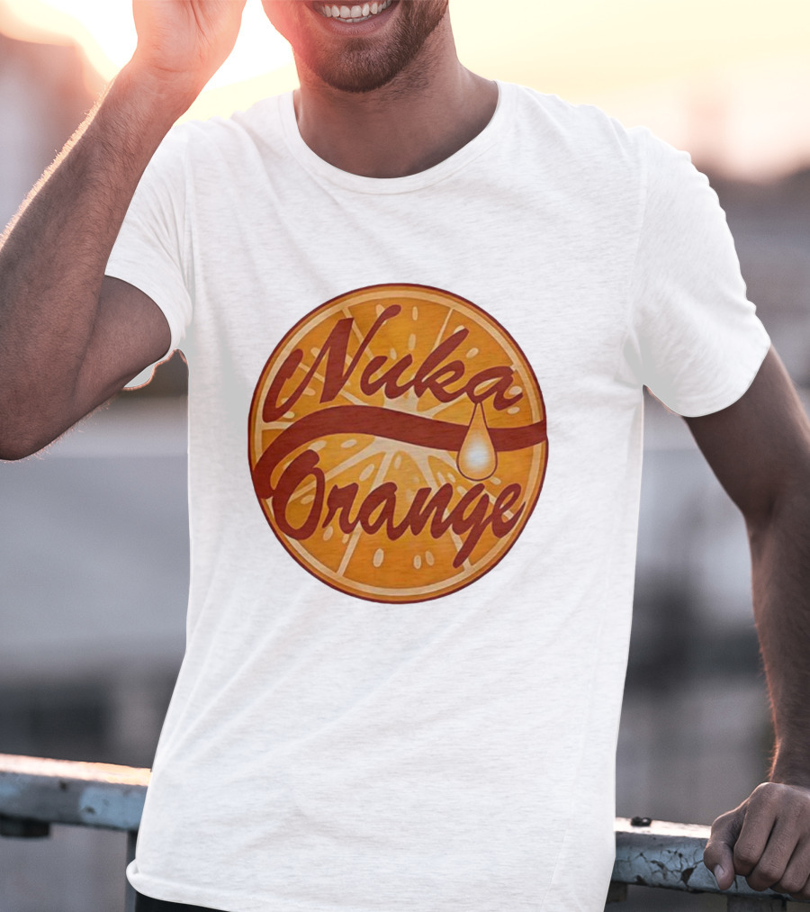 Nuka Orange Vintage Juice Cap Fallout Style Retro Design T-Shirt