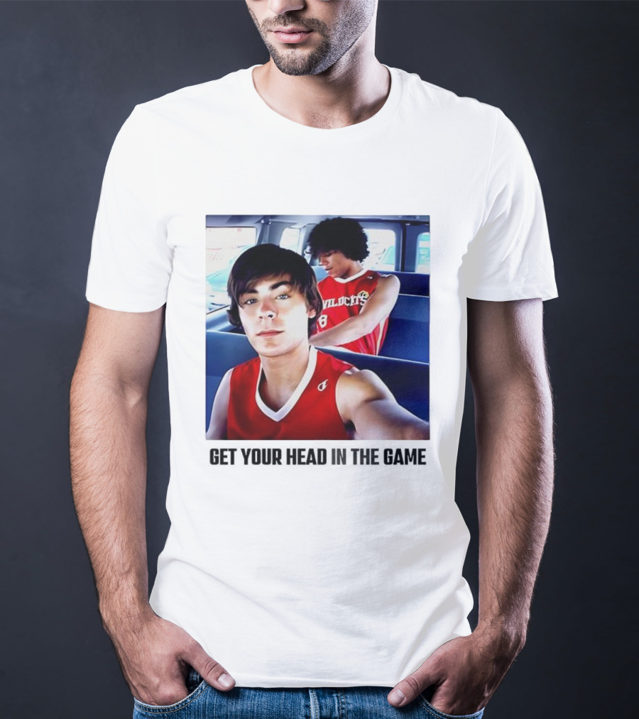 Zac Efron Corbin Bleu Wildcats Basketball Get Your Head In The Game T-Shirt
