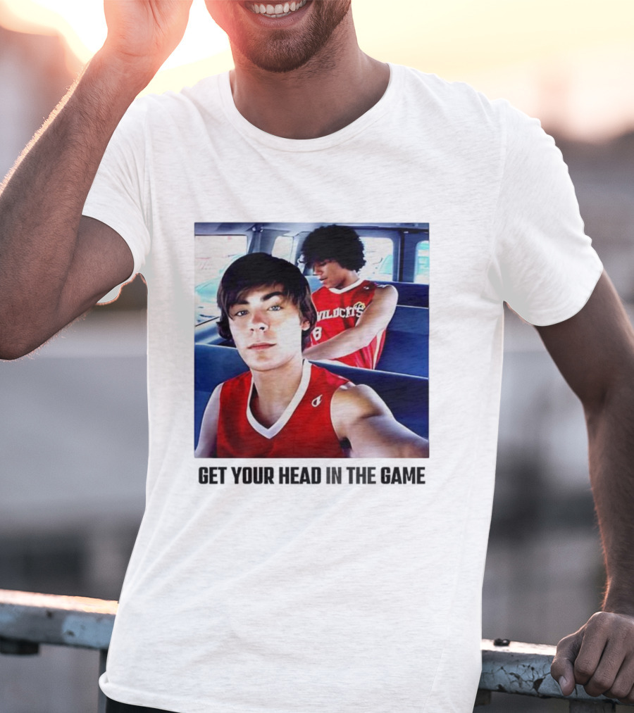 Zac Efron Corbin Bleu Wildcats Basketball Get Your Head In The Game T-Shirt