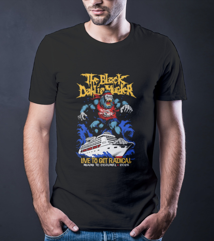 The Black Dahlia Murder Live To Get Radical 2008 Miami To Cozumel Sea Monster T-Shirt