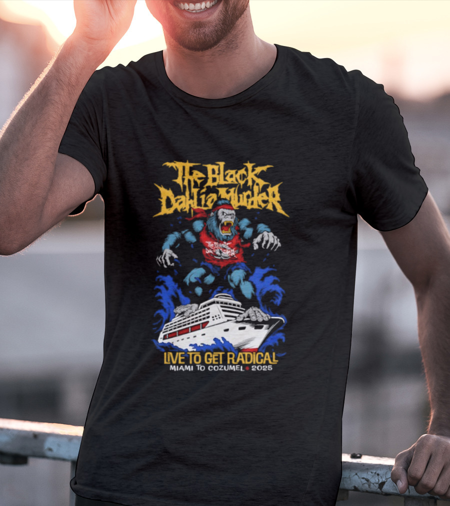 The Black Dahlia Murder Live To Get Radical 2008 Miami To Cozumel Sea Monster T-Shirt