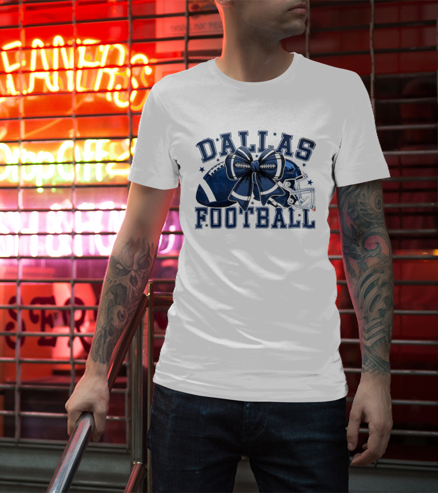 Dallas Coquette Bow Touchdown Football Game Day T-Shirt